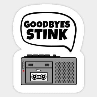 The Office Michael Scott Tshirt Idea Goodbyes Stink Sticker